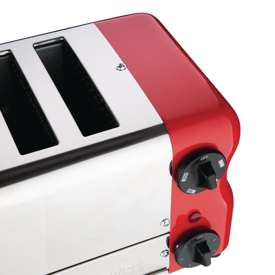 CH188 Rowlett Esprit broodrooster 6 sleuven rood - 2 reserve-elementen en 2 tostihouders