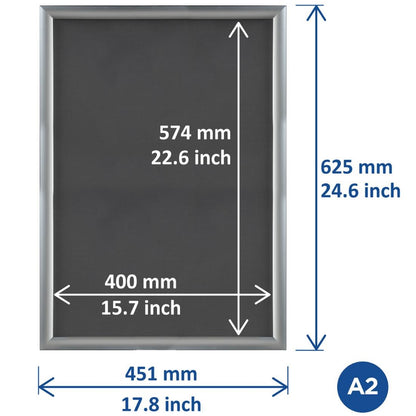 HU437 Europel Klaplijst A2 25mm Zilver