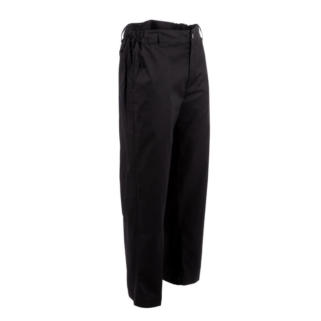 A674-XL Chef Works Executive unisex koksbroek visgraat zwart XL