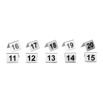 U047 Olympia RVS tafelnummers 11-20 (10 stuks)