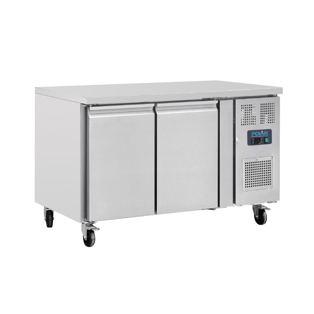 G596 Polar U-serie 2-deurs koelwerkbank 282L