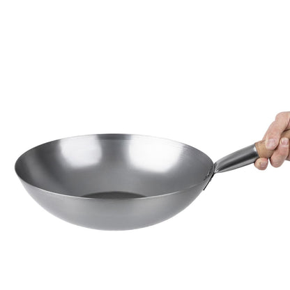 K297 Vogue zacht stalen wok met platte bodem 35,5cm