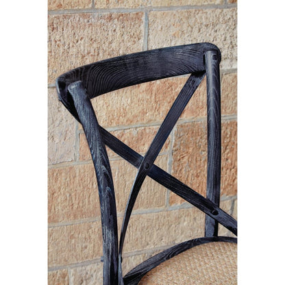 GG654 Bolero houten stoel met gekruiste rugleuning black wash (2 stuks)