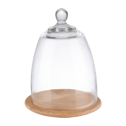 FT201 APS serveerplank met glazen cloche 185mm