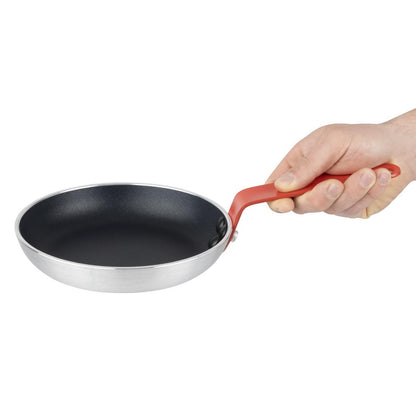 FB473 Hygiplas Teflon Platinum Plus anti-aanbak koekenpan 200mm rood handvat