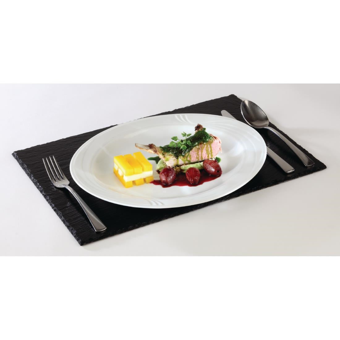 GF071 APS melamine schaal leisteen look GN 1/2