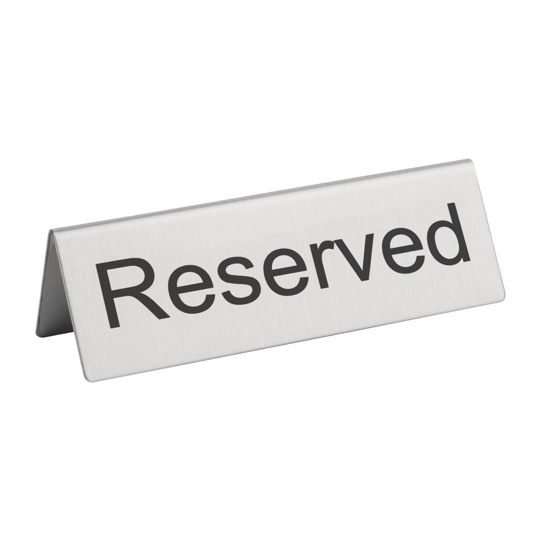 U051 Olympia RVS tafelbordje Reserved (10 stuks)