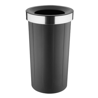 HT462 Bolero Ronde Zwarte Bak Met Open Deksel 60Ltr