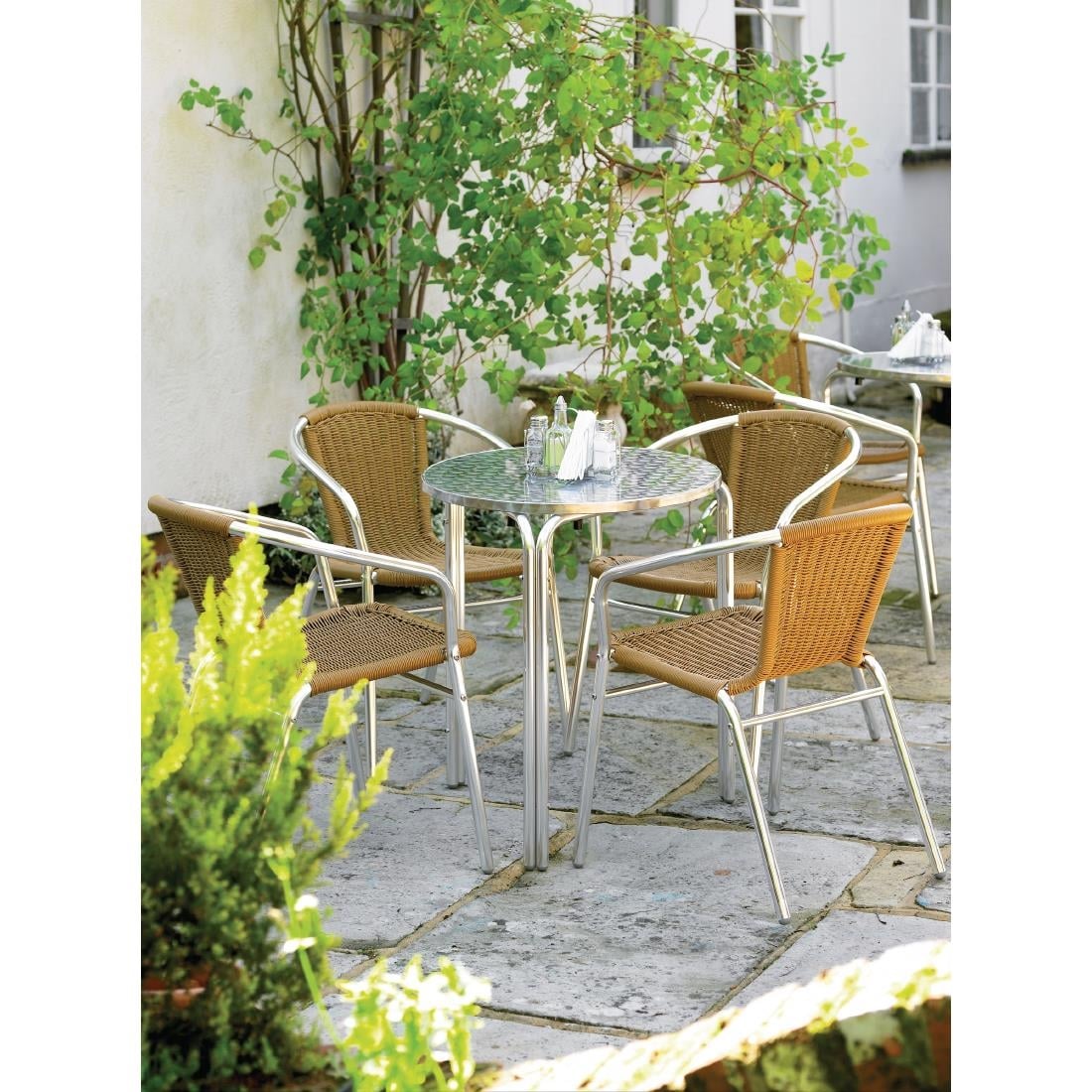 U431 Bolero ronde stapelbare RVS tafel 60cm