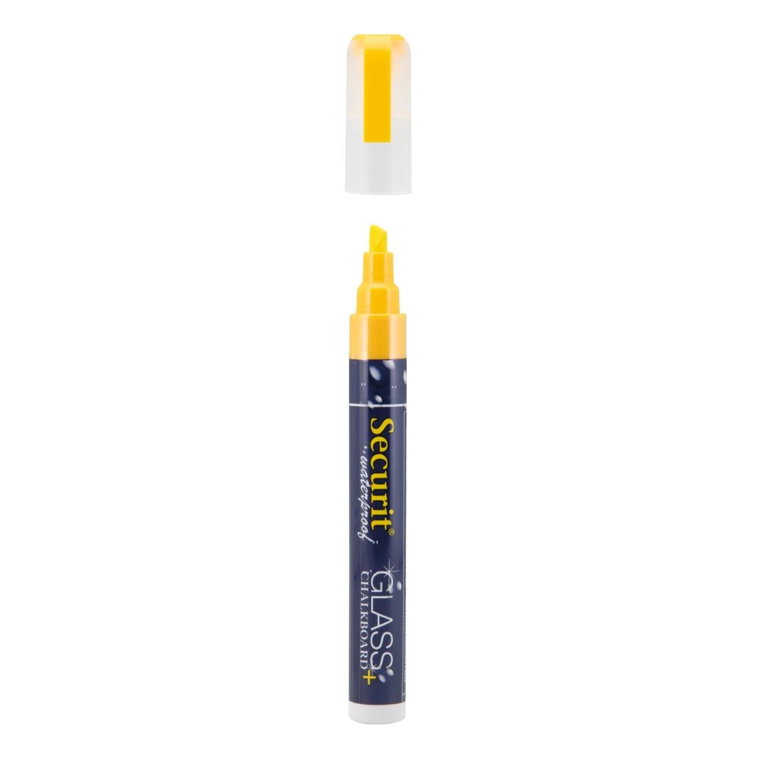 CU772 Securit Waterproof krijtstift (Glas + Krijtbord) in geel met 2-6mm penpunt