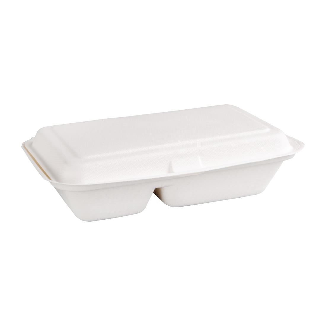 FC524 Fiesta Compostable composteerbare bagasse voedseldozen 2 compartimenten (200 stuks)