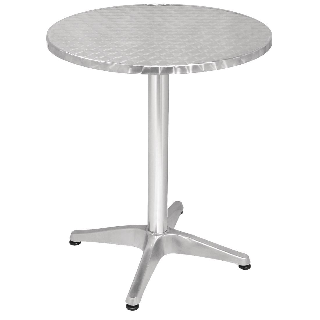 U425 Bolero Bistro ronde RVS tafel 60cm grijs