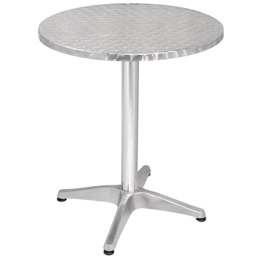 U425 Bolero Bistro ronde RVS tafel 60cm grijs
