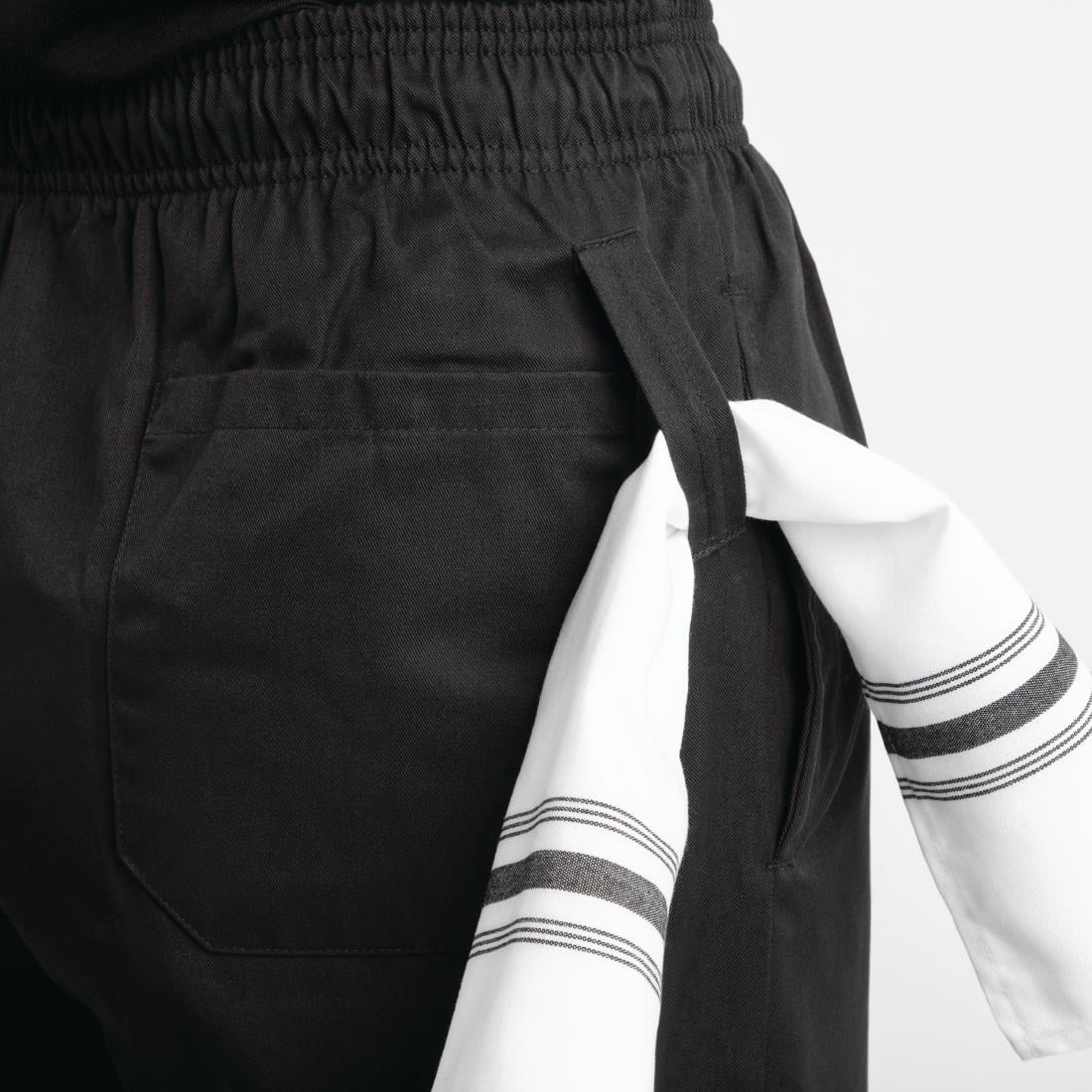A029T-M Whites Easyfit Teflon unisex koksbroek zwart M