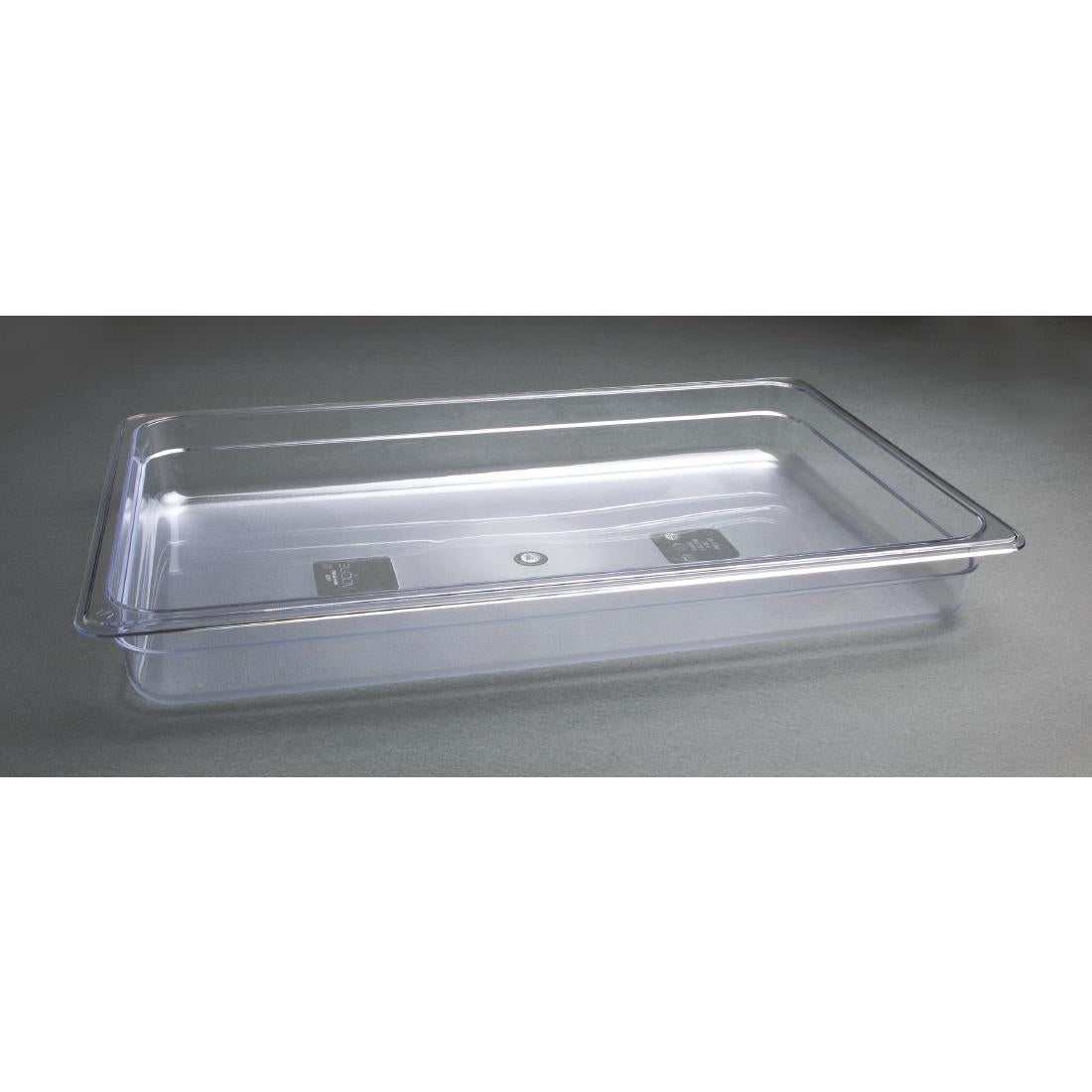 U224 Vogue polycarbonaat 1/1 gastronorm container 65mm helder