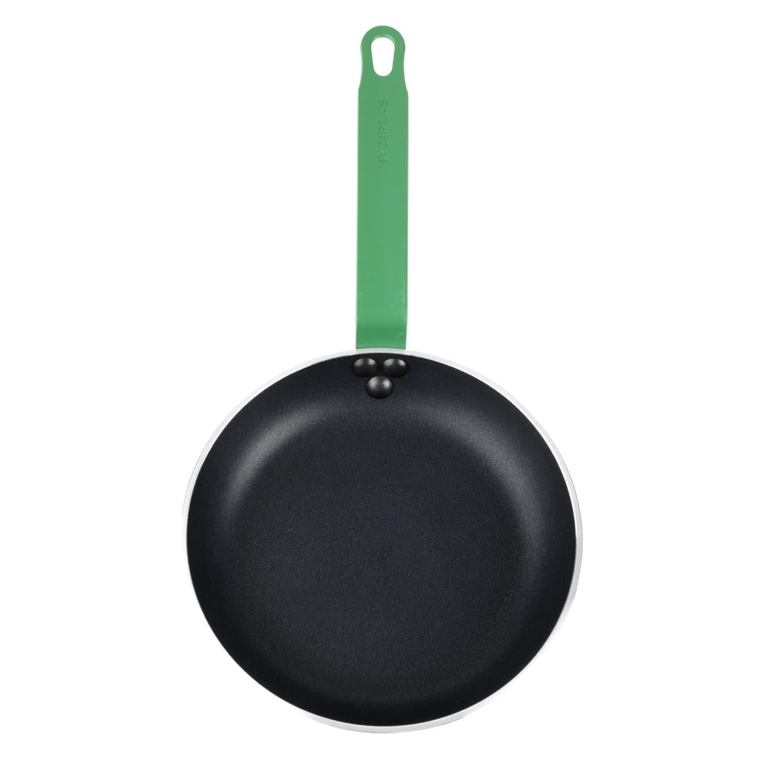 FB471 Hygiplas Teflon Platinum Plus anti-aanbak koekenpan 240mm groen handvat