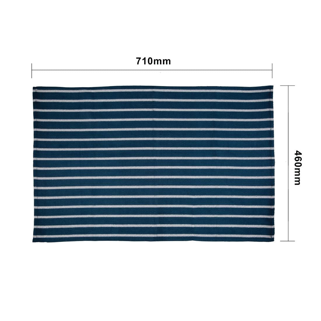 CE146 Vogue theedoek blauw-wit gestreept 45,7 x 71,1cm