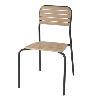 FU537 Bolero Santorini Tuinstoelen Met Houteffect (4 Stuks)