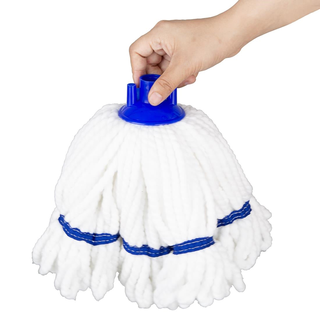 HX250 Jantex Microvezel Mop Hoofd Blauwe Streep 150g