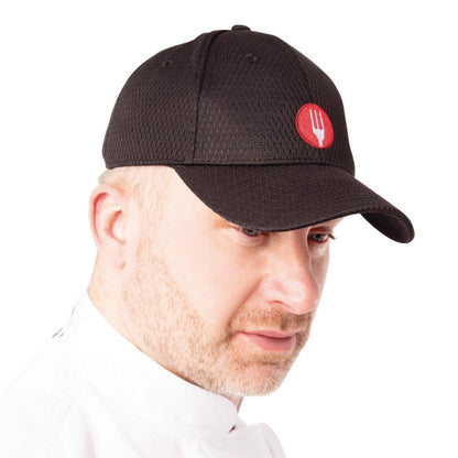 A976 Chef Works Cool Vent baseball cap zwart