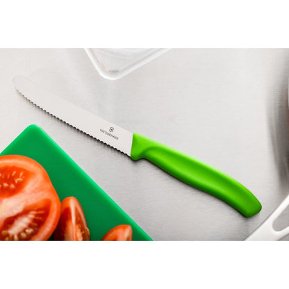CP843 Victorinox gekarteld tomatenmes groen 11cm
