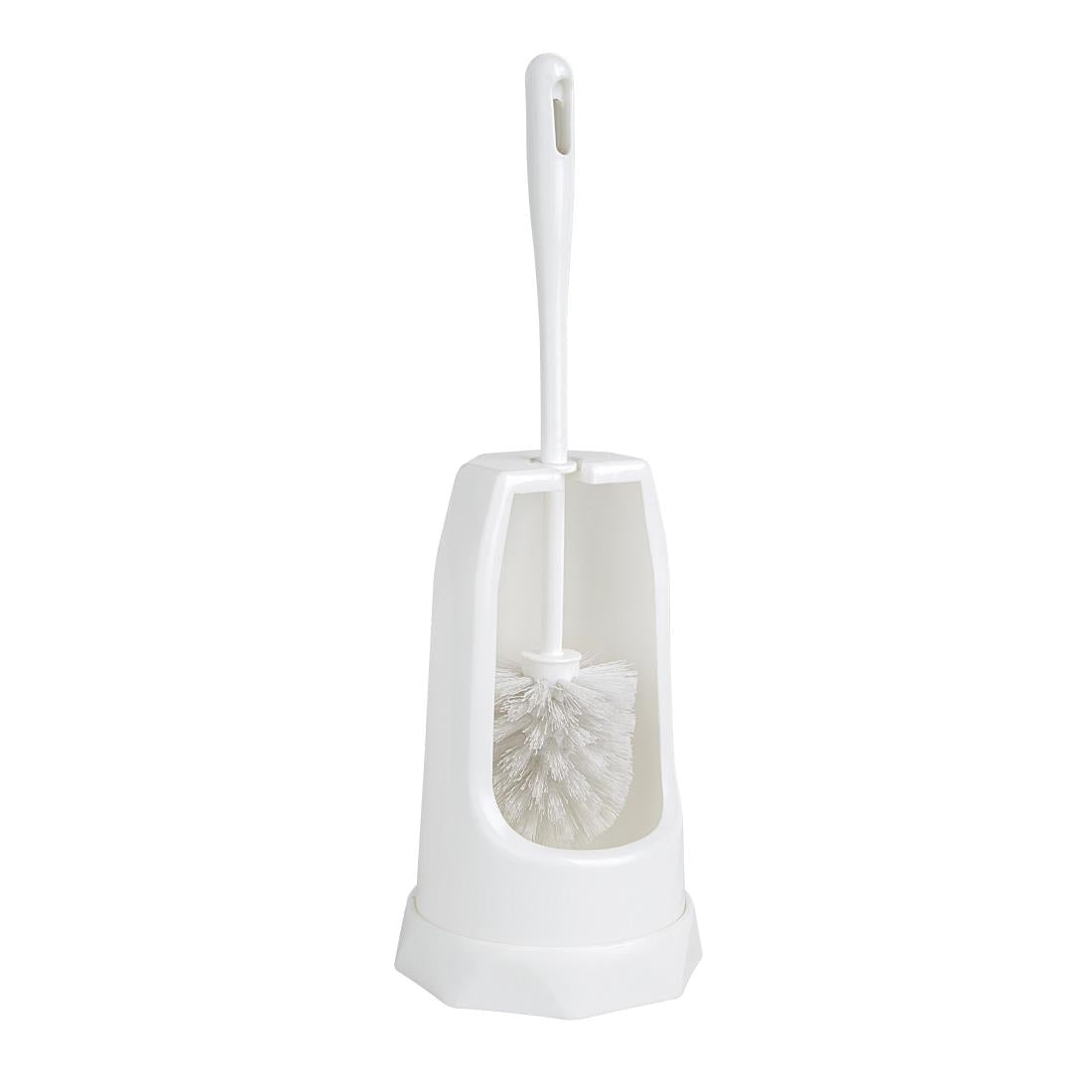 HX386 Jantex ronde toiletborstel & houder - Wit