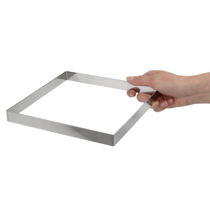 GM387 De Buyer vierkante vorm RVS 20x2cm