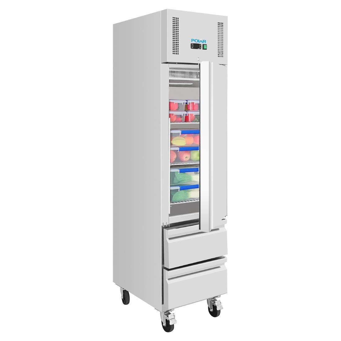 UA112 Polar G-Series GN-koelkast, slank model, met 1 deur en 2 laden