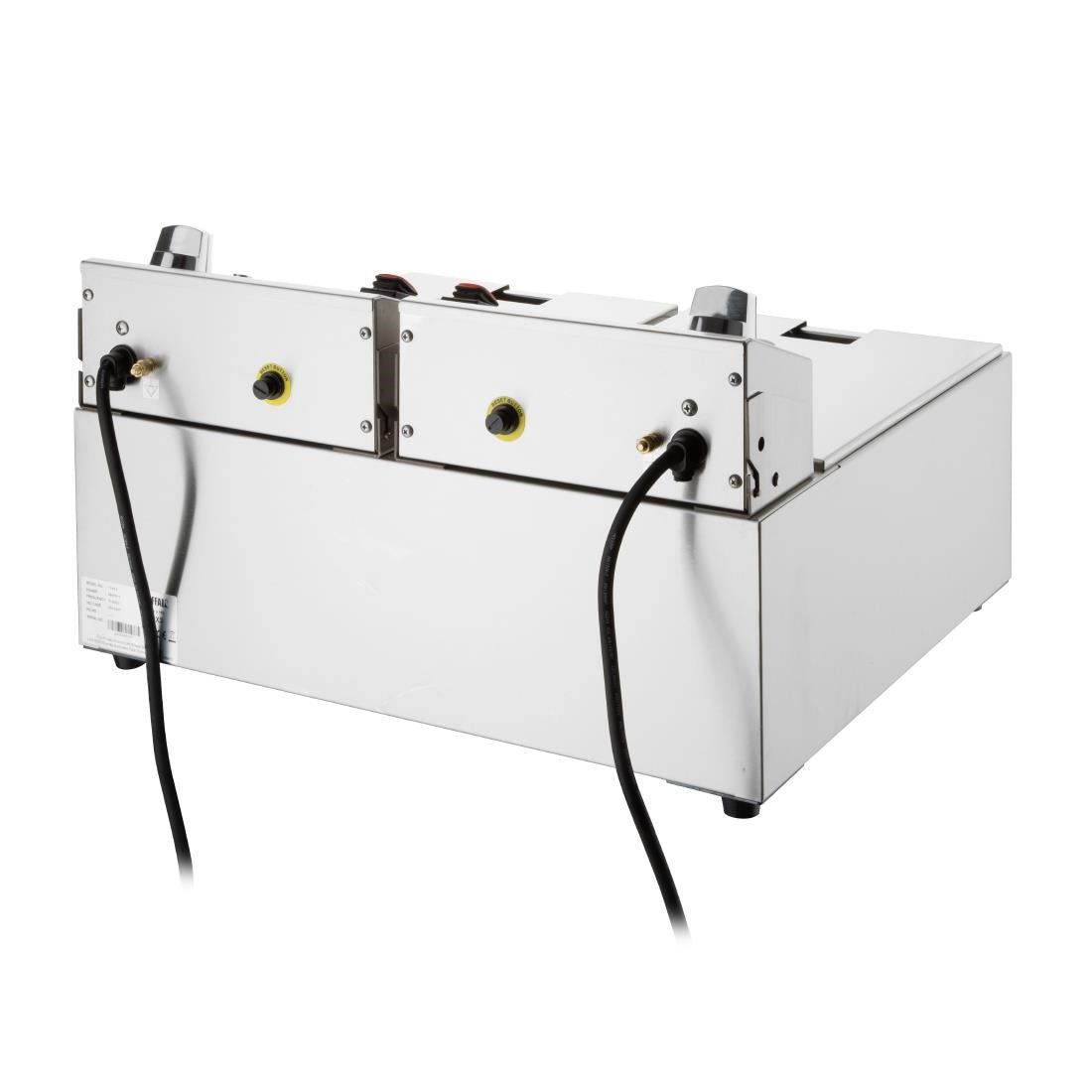 CU624 Buffalo Dubbele Elektrische Friteuse met Timer 2x5Ltr