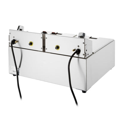 CU624 Buffalo Dubbele Elektrische Friteuse met Timer 2x5Ltr