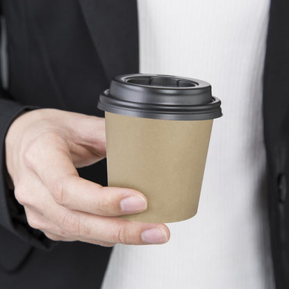 HT464 Fiesta Recyclebare Hot Cups Enkelwandig Kraft 6oz (1000 stuks)