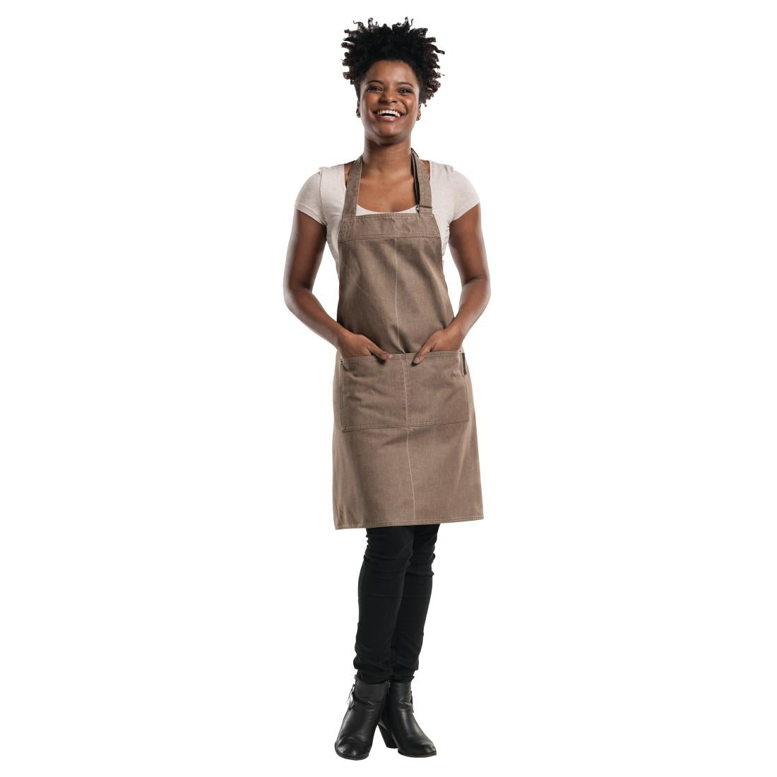 B535 Chaud Devant halterschort Mud Denim
