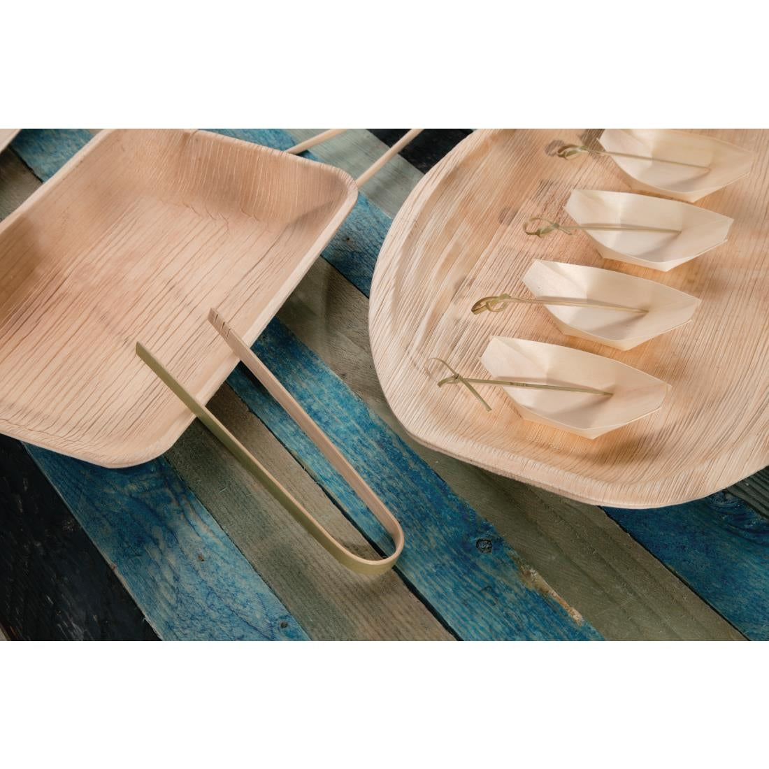 DK391 Fiesta Compostable biologisch afbreekbare bamboe tangen 16cm (50 stuks)