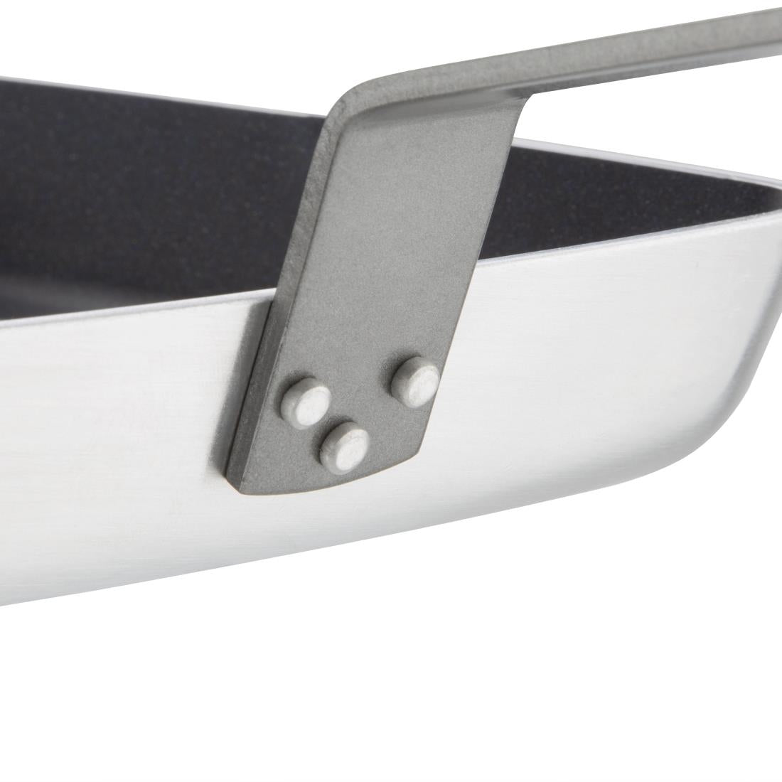 DL942 Vogue aluminium vierkante anti-aanbak teflon geribbelde grillpan 24cm