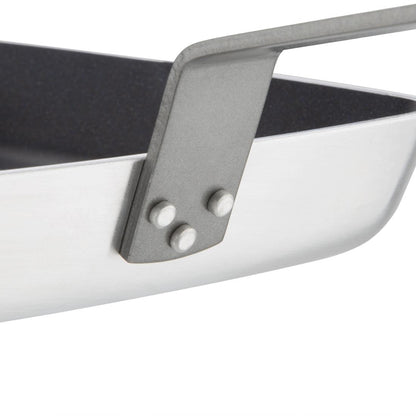 DL942 Vogue aluminium vierkante anti-aanbak teflon geribbelde grillpan 24cm