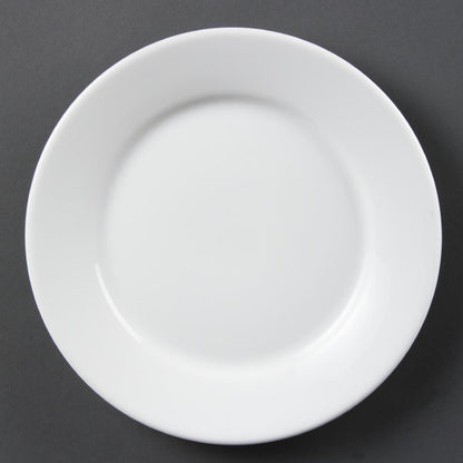 CB480 Olympia Whiteware Borden Met Brede Rand 23cm (12 Stuks)