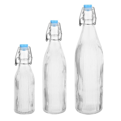 HW795 Olympia Geribbelde Waterflessen Met Zwenktop 200ml (6 stuks)