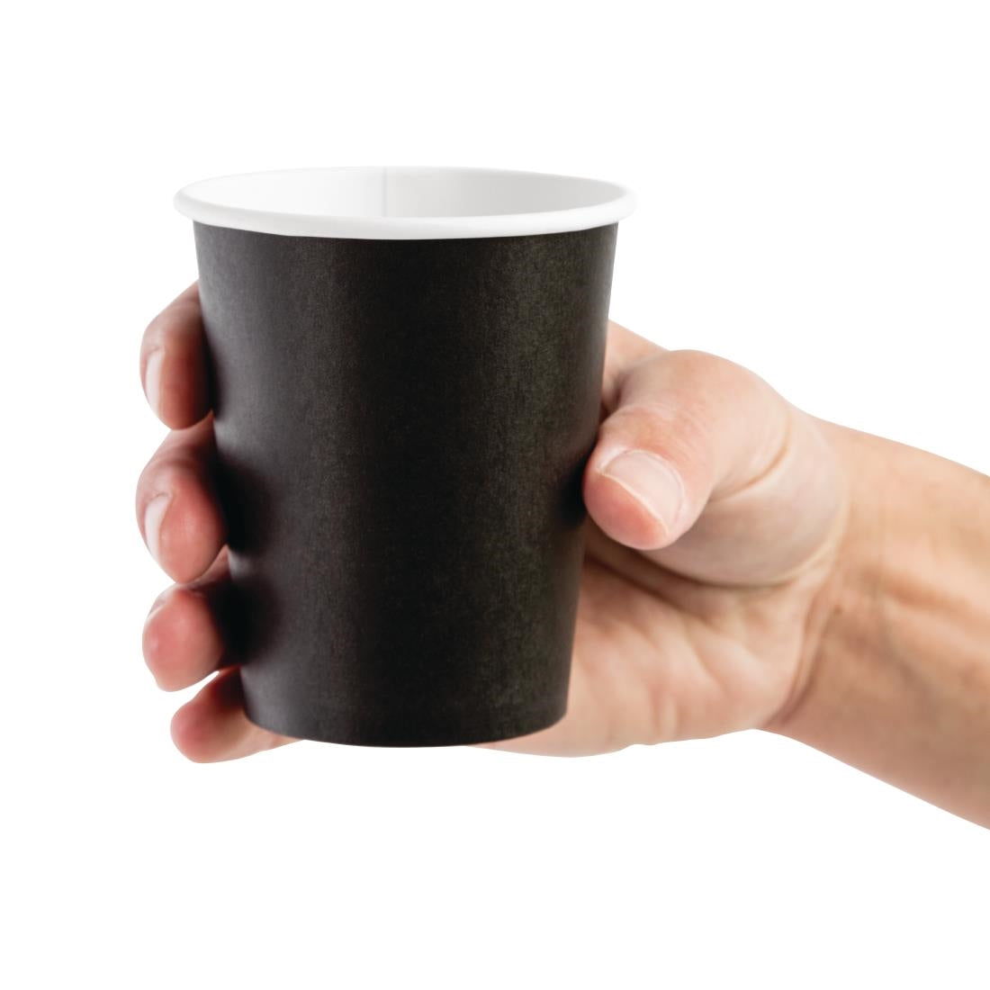 GF041 Fiesta Recyclable koffiebekers enkelwandig zwart 23cl (50 stuks)