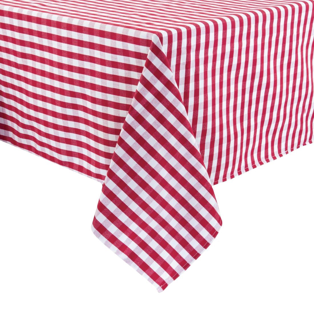 HB582 Mitre Comfort Gingham tafelkleed rood-wit 132x132cm