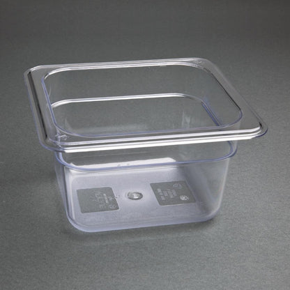 U240 Vogue polycarbonaat 1/6 gastronorm container 100mm transparant