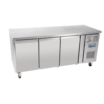 G597 Polar U-serie 3-deurs koelwerkbank 417L