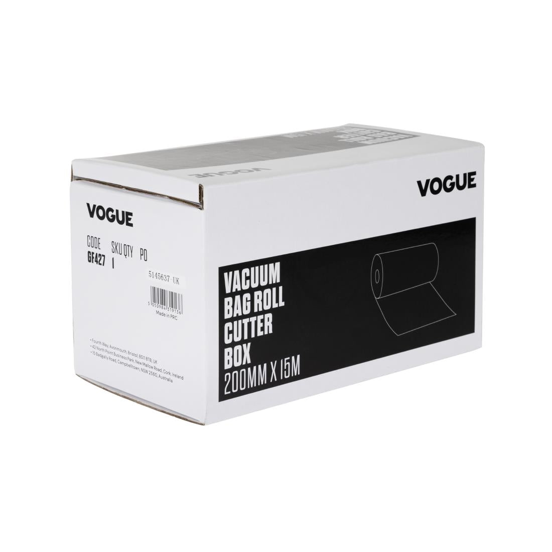 GF427 Vogue vacuümfolie op rol met dispenser 200mm x15m