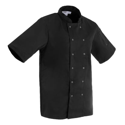 A439-S Whites Vegas unisex koksbuis korte mouw zwart S