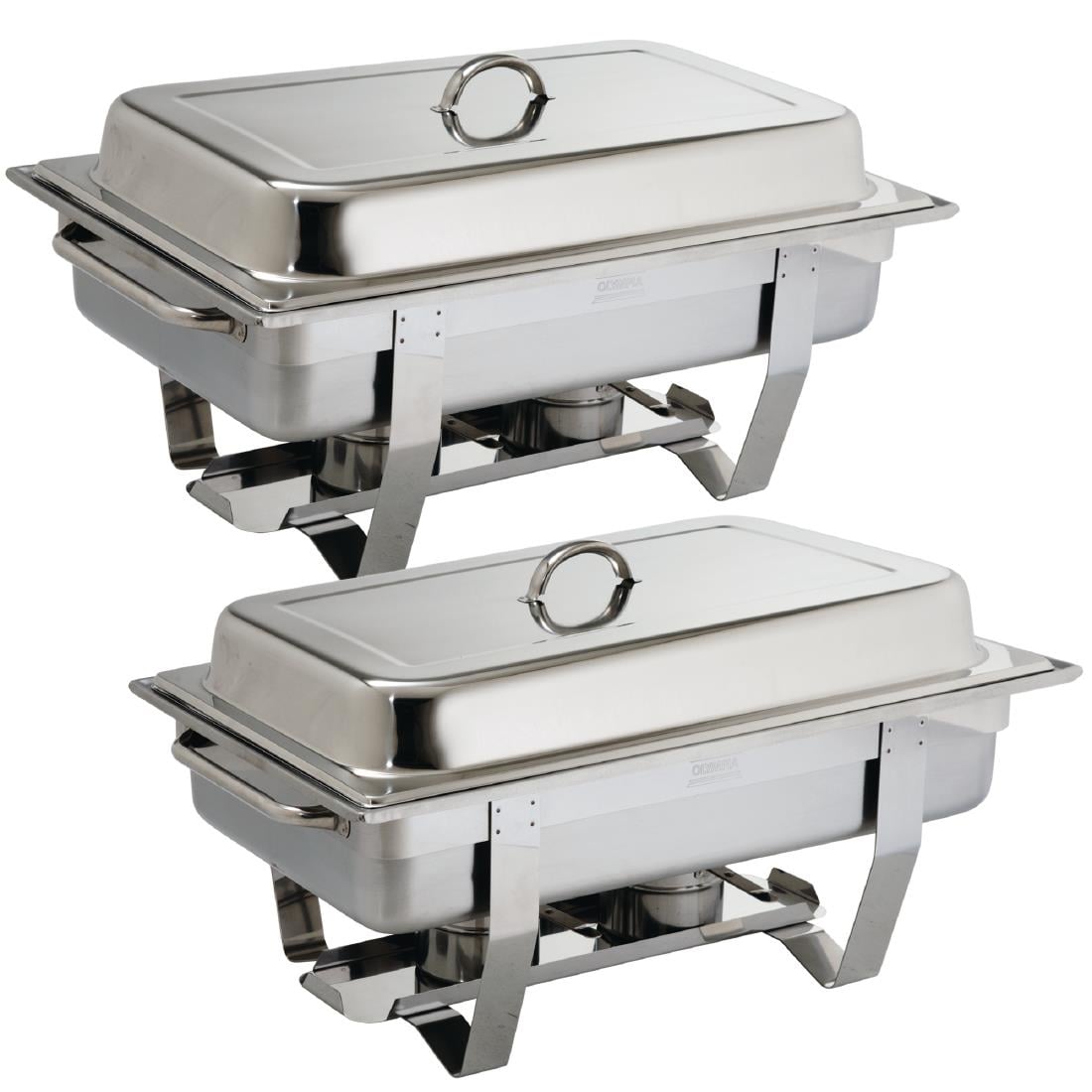 S601 SPECIALE AANBIEDING 2x Olympia Milan Chafing Dish met 72-pak Olympia brandpasta gel