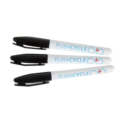 FB284 Puracycle gifvrije permanentmarkers zwart (3 stuks)
