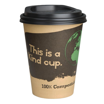 DS058 Fiesta Compostable composteerbare koffiebekers enkelwandig bruin 34cl (1000 stuks)