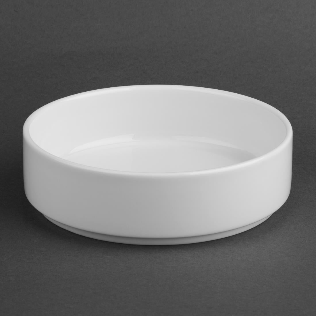CK070 Olympia Whiteware Kom Met Platte Wanden - 152mm (6 Stuks)
