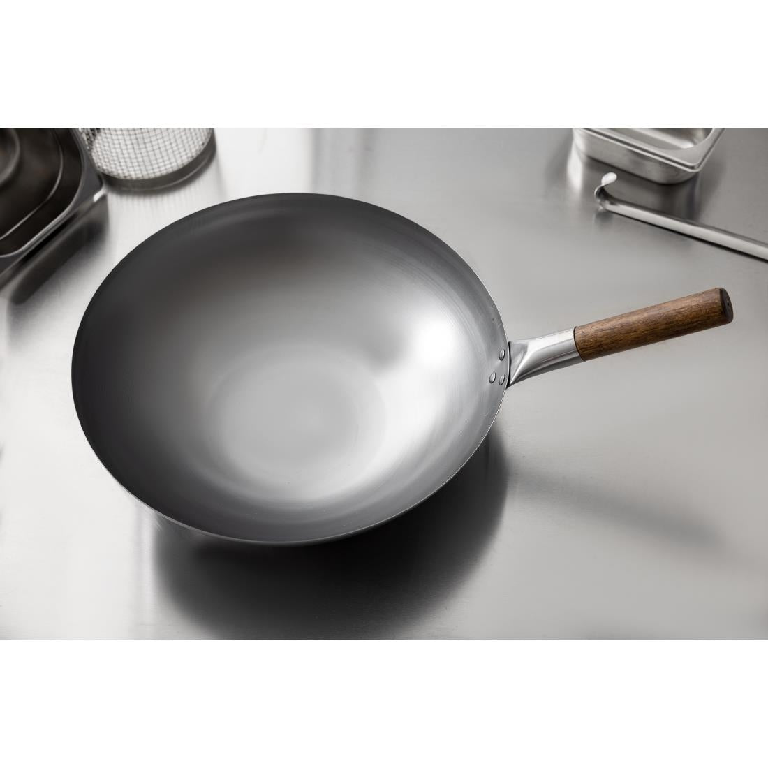 CT246 London Wok wok met ronde bodem 38cm