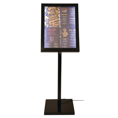 GL110 Securit LED info display zwart (incl. paal en voet)