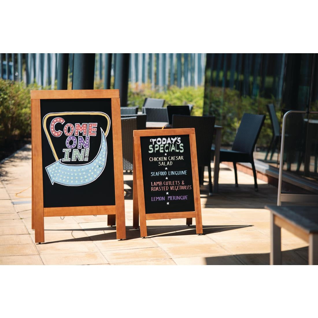 GG109 Olympia houten stoepbord 120x70cm